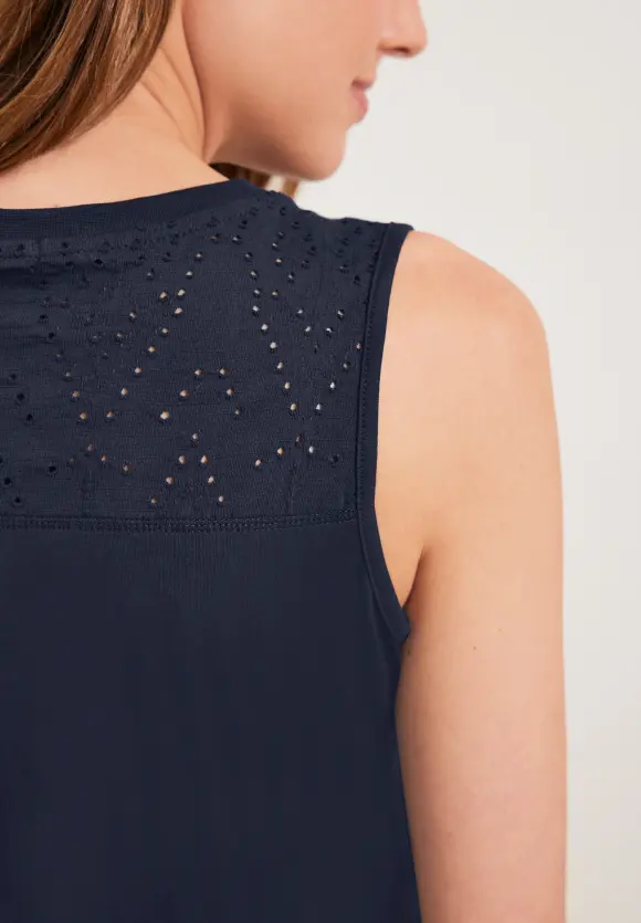 CECIL Jersey Spitzendetail Top