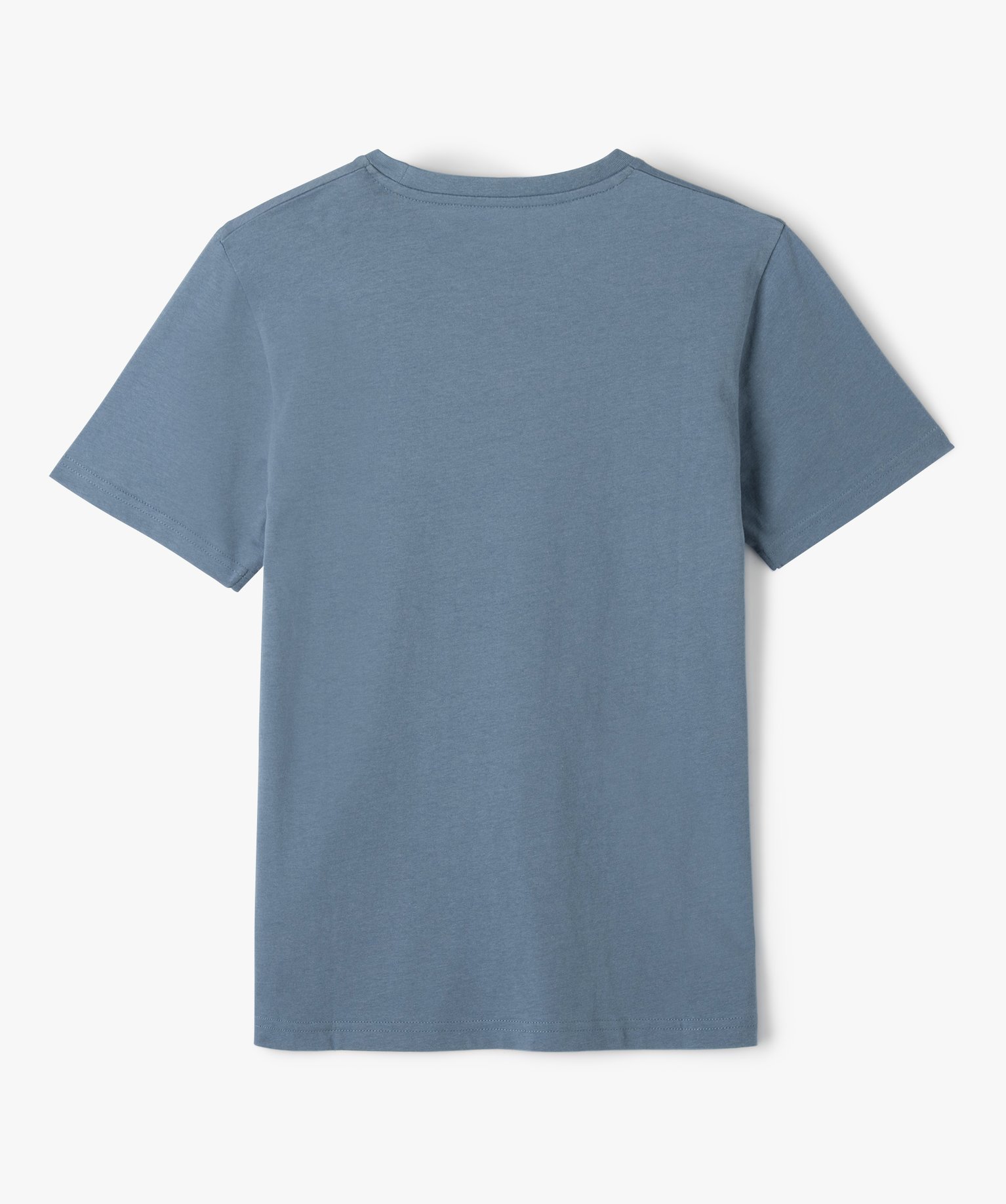 Tee-shirt à manches courtes uni Garçon bleu | GEMO