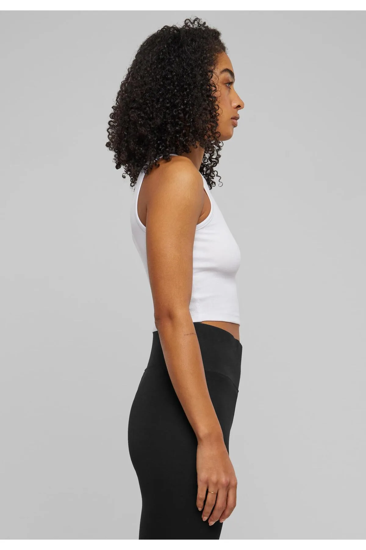 Urban Classics  Damen Ladies Organic Cotton Cropped Rib Top