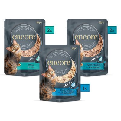 Encore Cat Pouch in Brühe 5 x 50 g