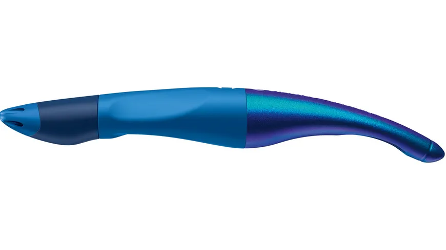 STABILO® EASYoriginal Tintenroller für Rechtshänder - Holograph Edition in blau inklusive Patrone-Schreibfarbe blau (löschbar) blau