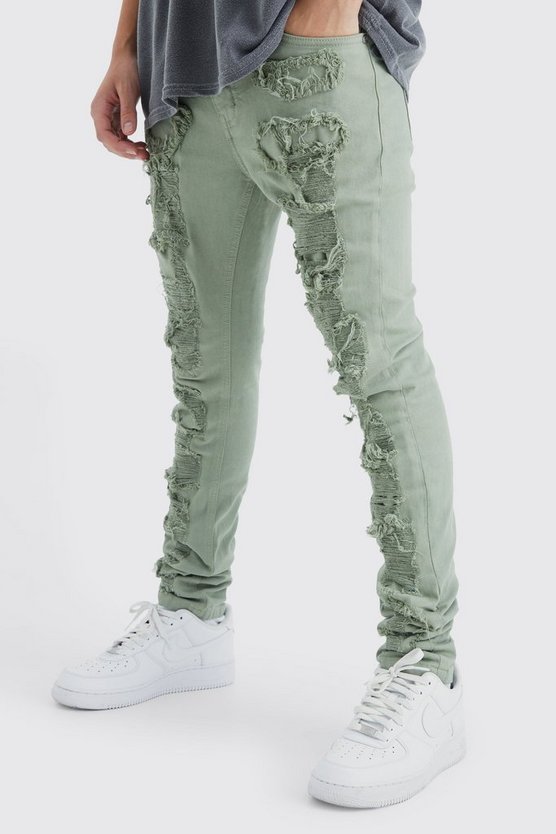 Skinny Stretch Jeans mit Rissen