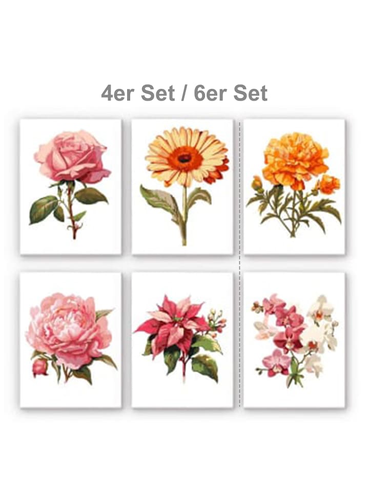 ARTNANAS Mini Malen nach Zahlen 4er/6er Set-