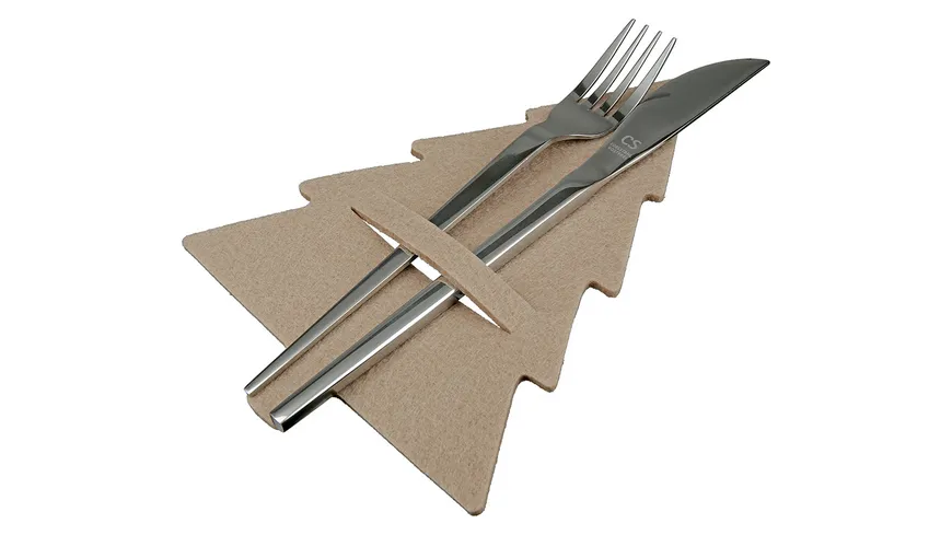GILDE Bestecktäschchen Tannenbaum beige
