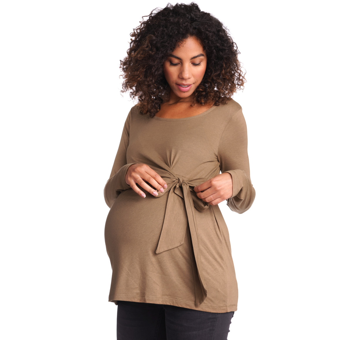 Damen Umstands-Langarmshirt mit Schleife