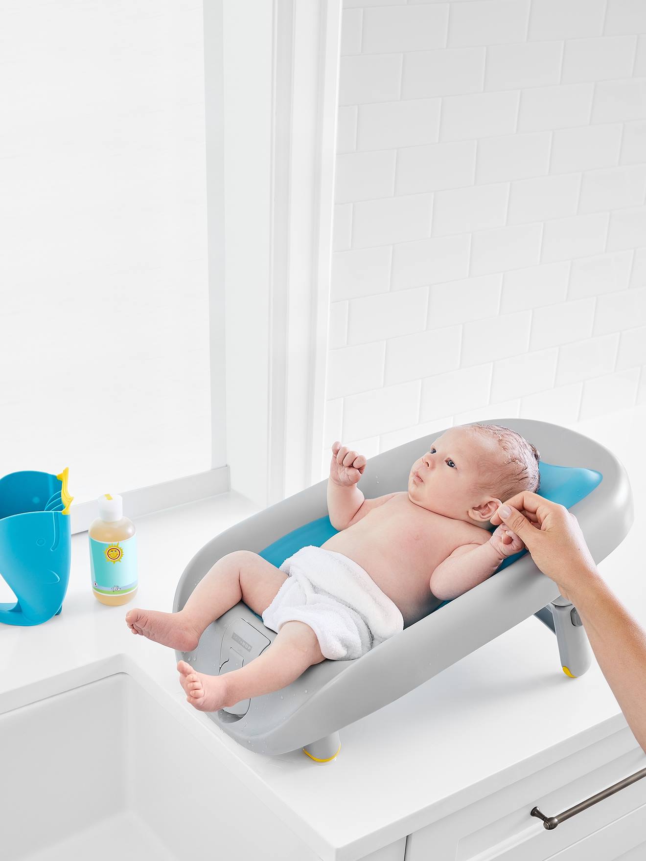 Skip Hop Baby Badewanne MOBY SKIP HOP mit Liege - blau
