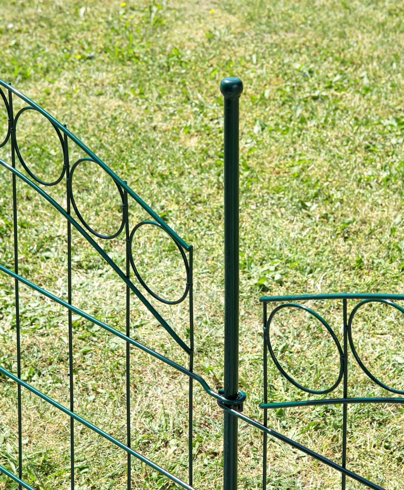 Powertec Garden Zaun-4er Set, ca. 1000 x 800 mm - Grün, 21FS07