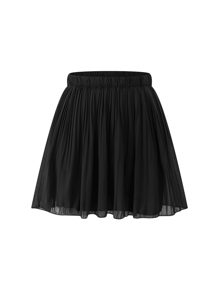 SASSYCLASSY Plissée-Rock mit Futter in Schwarz günstig kaufen