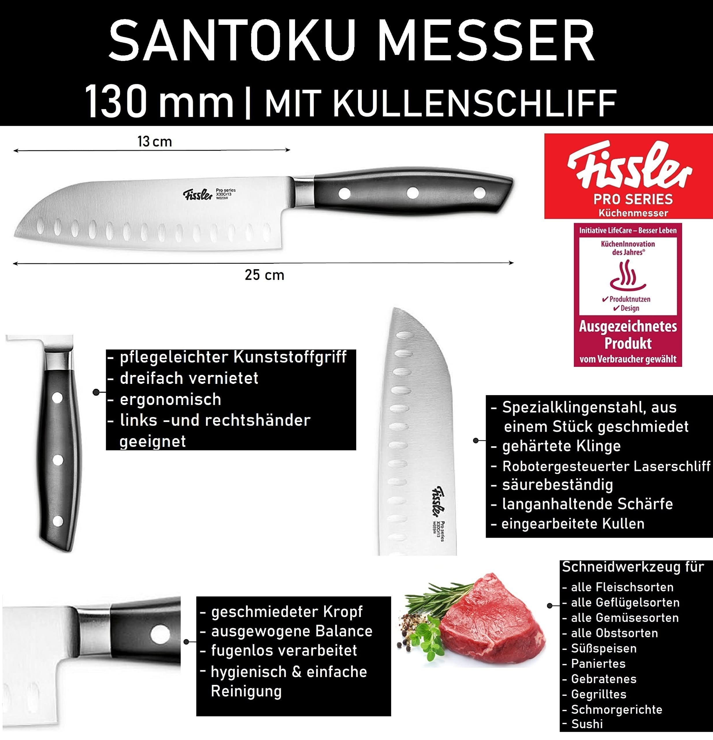 Fissler Messer-Set Profi Brotmesser 180mm - Edelstahl Brötchenmesser mit Spezialklinge (04-tlg)