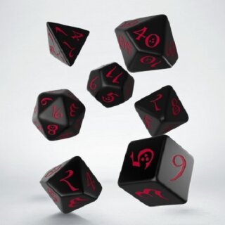 Classic RPG Black/Red Dice Set (7)