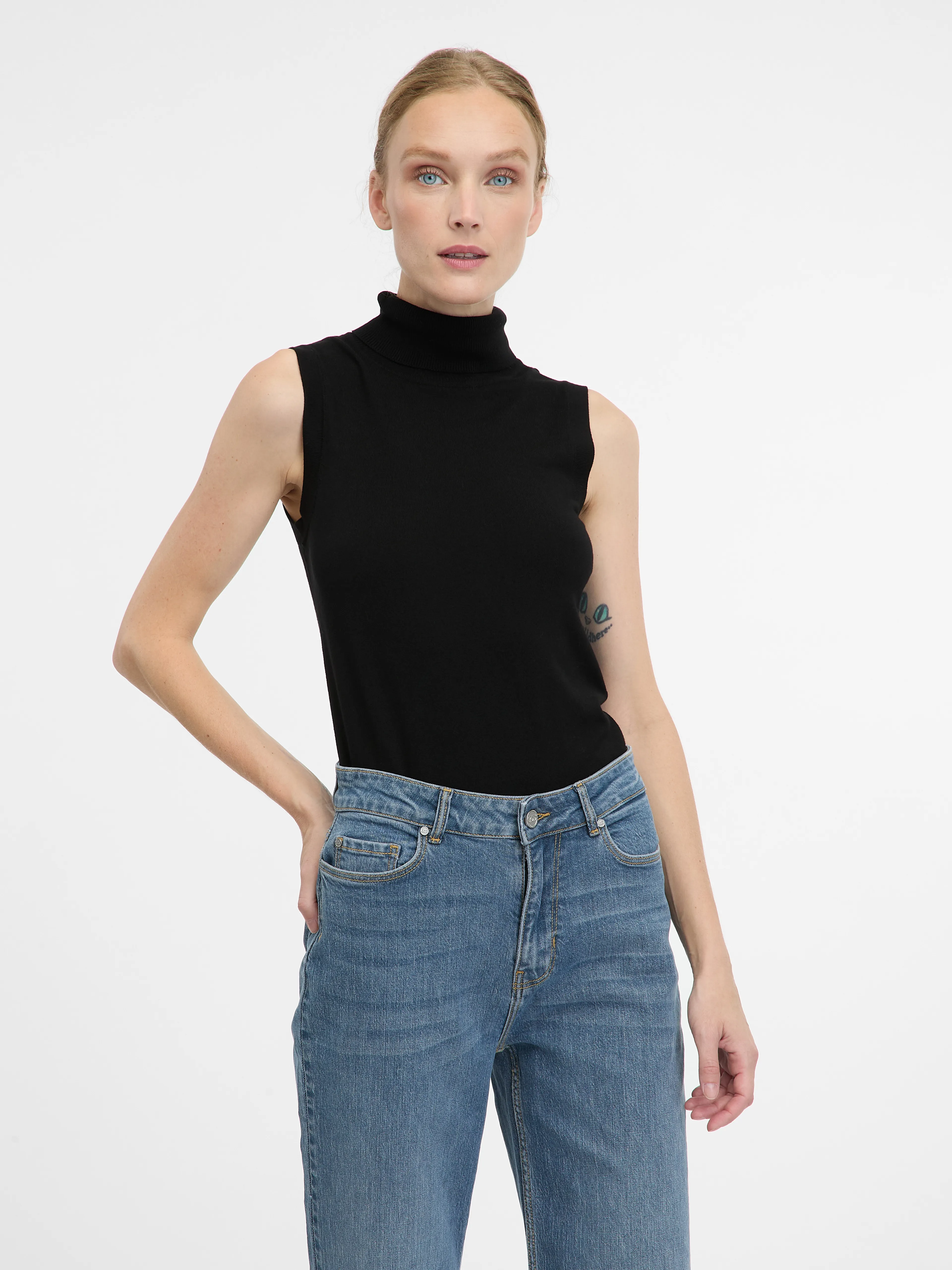 Schwarzer Damen-Rollkragenpullover ORSAY