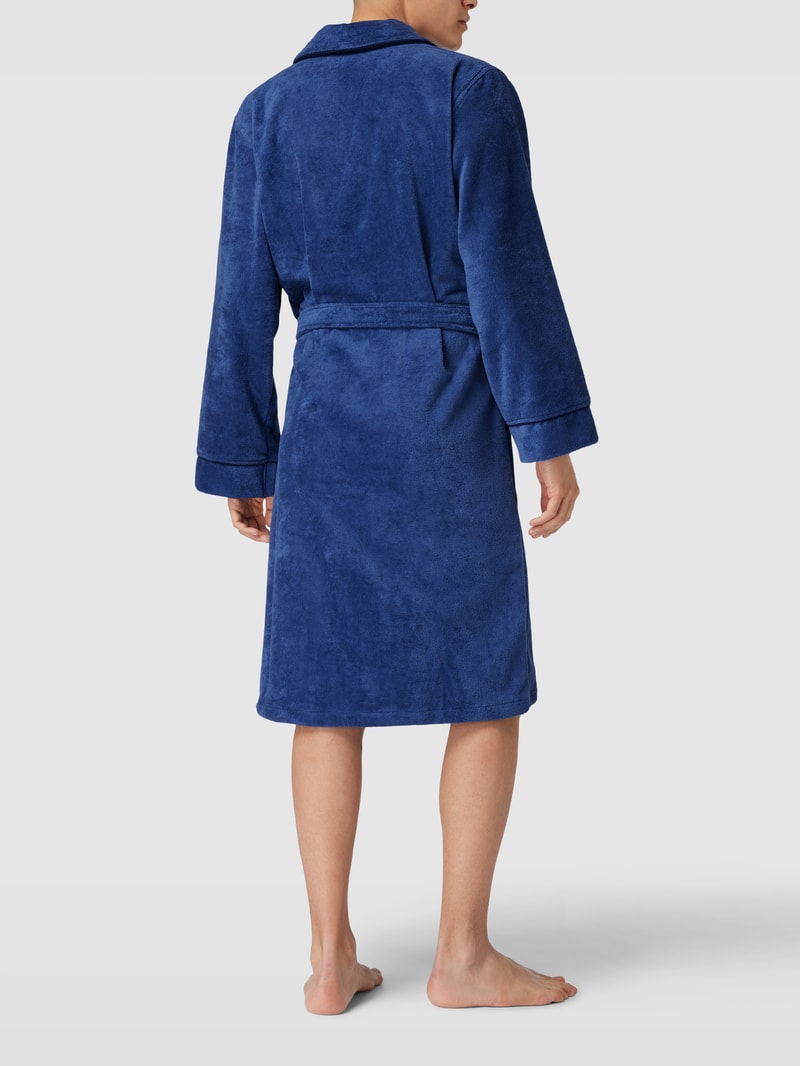 Bademantel mit Schalkragen Modell 'YVYN' in blau