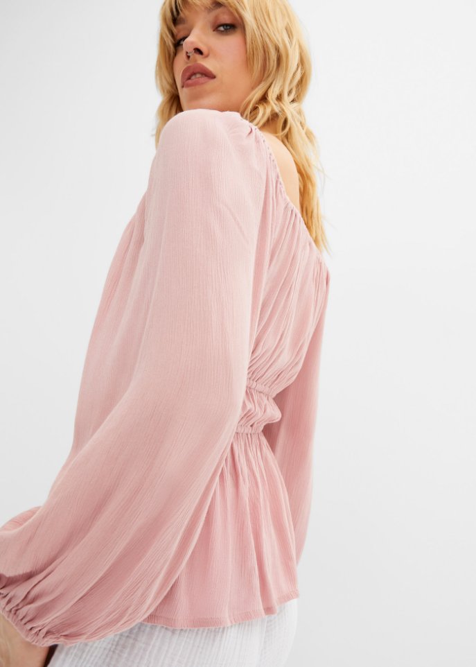 Bluse mit Carmen-Ausschnitt