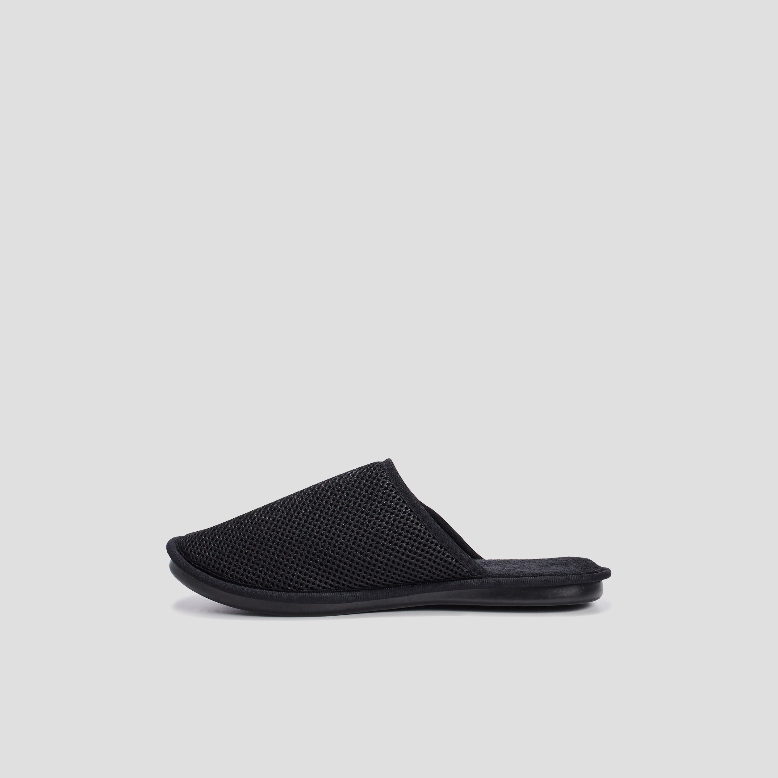 Chaussons mules noir homme | La Halle