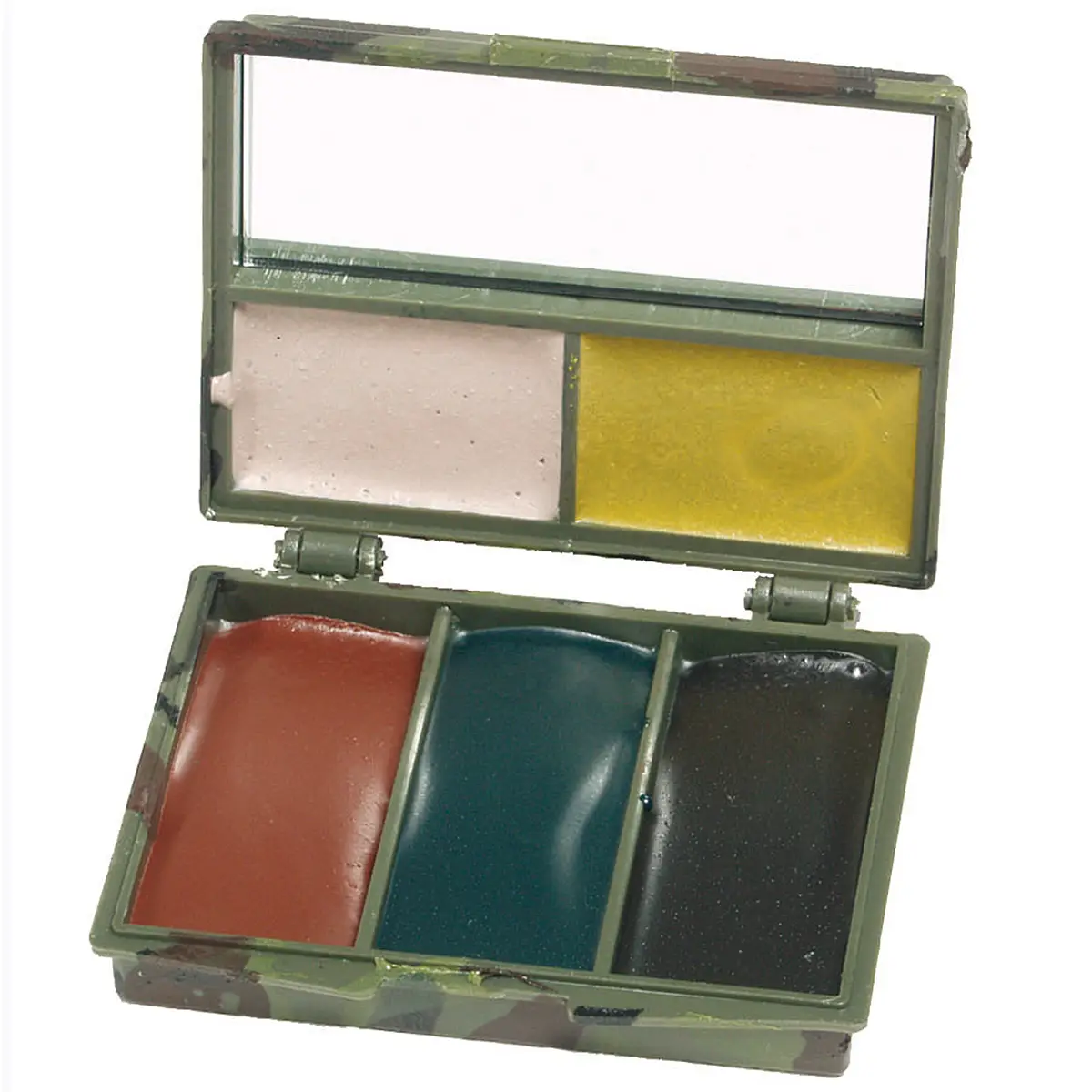 Tarnschminkset 5 Farben mit Spiegel