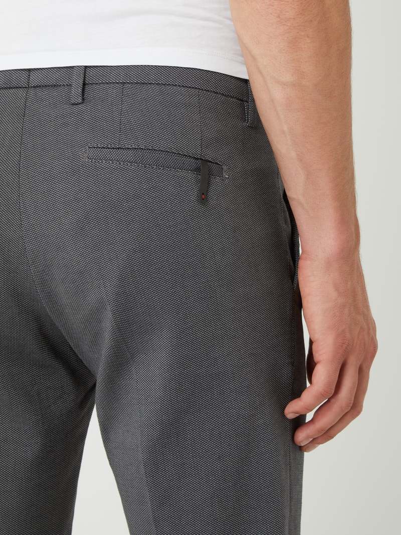 Slim Fit Stoffhose mit Stretch-Anteil Modell 'CiBrody' in dunkelgrau meliert
