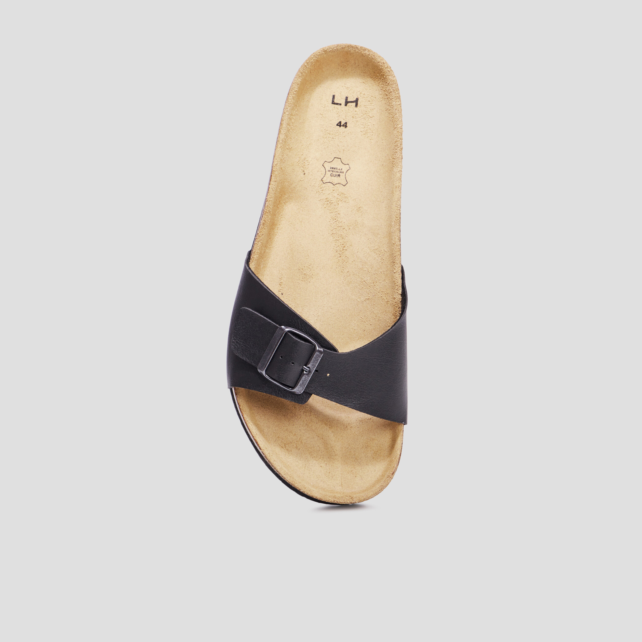 Mules avec boucles Goalitor noir homme | La Halle