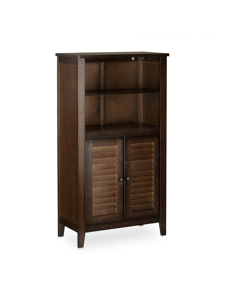 relaxdays Badezimmerschrank in Dunkelbraun - (B)50 x (H)92 x(T)25,5 cm günstig kaufen onesize