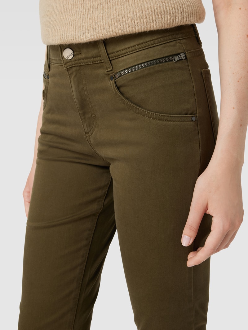 Jeans im 5-Pocket-Design Modell 'Shakira' in olivgrün