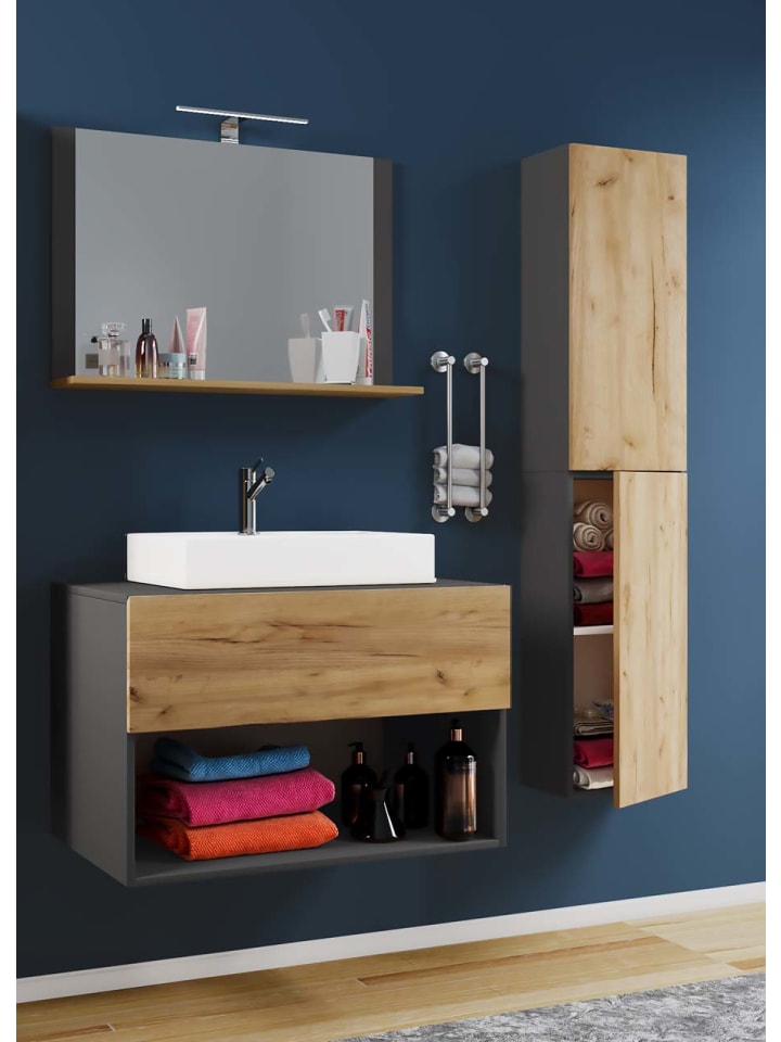 ebuy24 Badmöbelset LendasII80 Anthrazit 80 x 52 cm günstig kaufen onesize