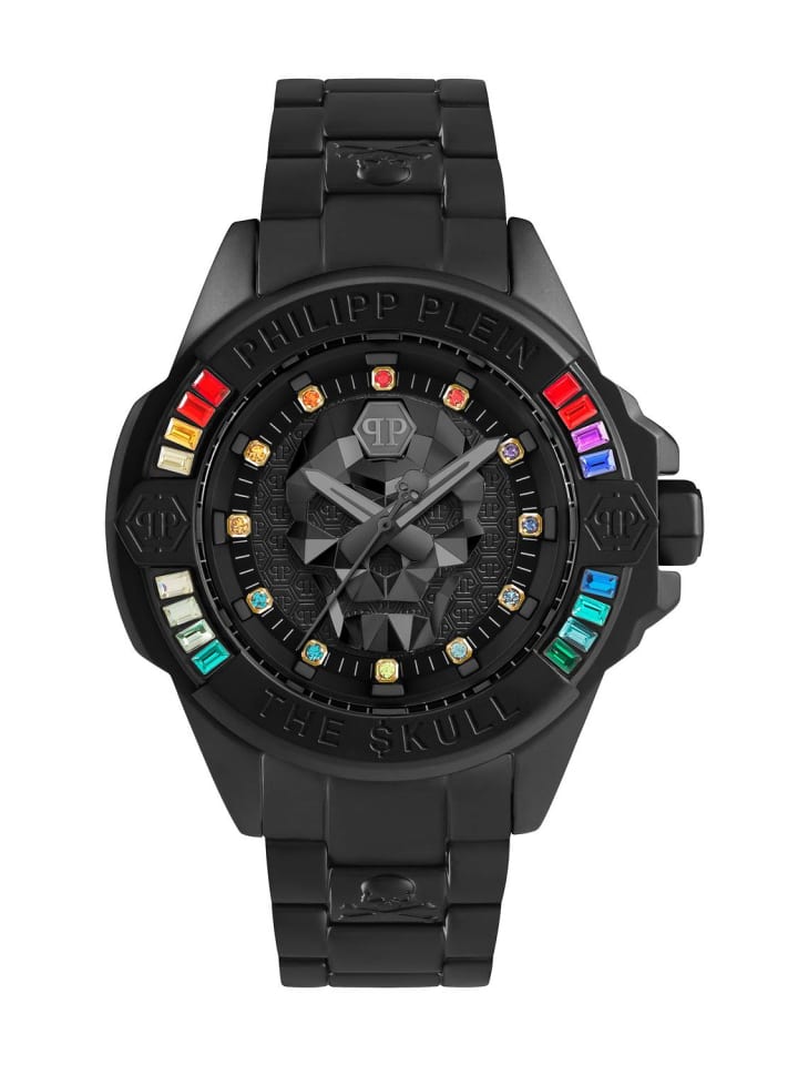 Philipp Plein Philipp Plein Unisex Uhr The $kull Genderless Rainbow in schwarz günstig kaufen onesize
