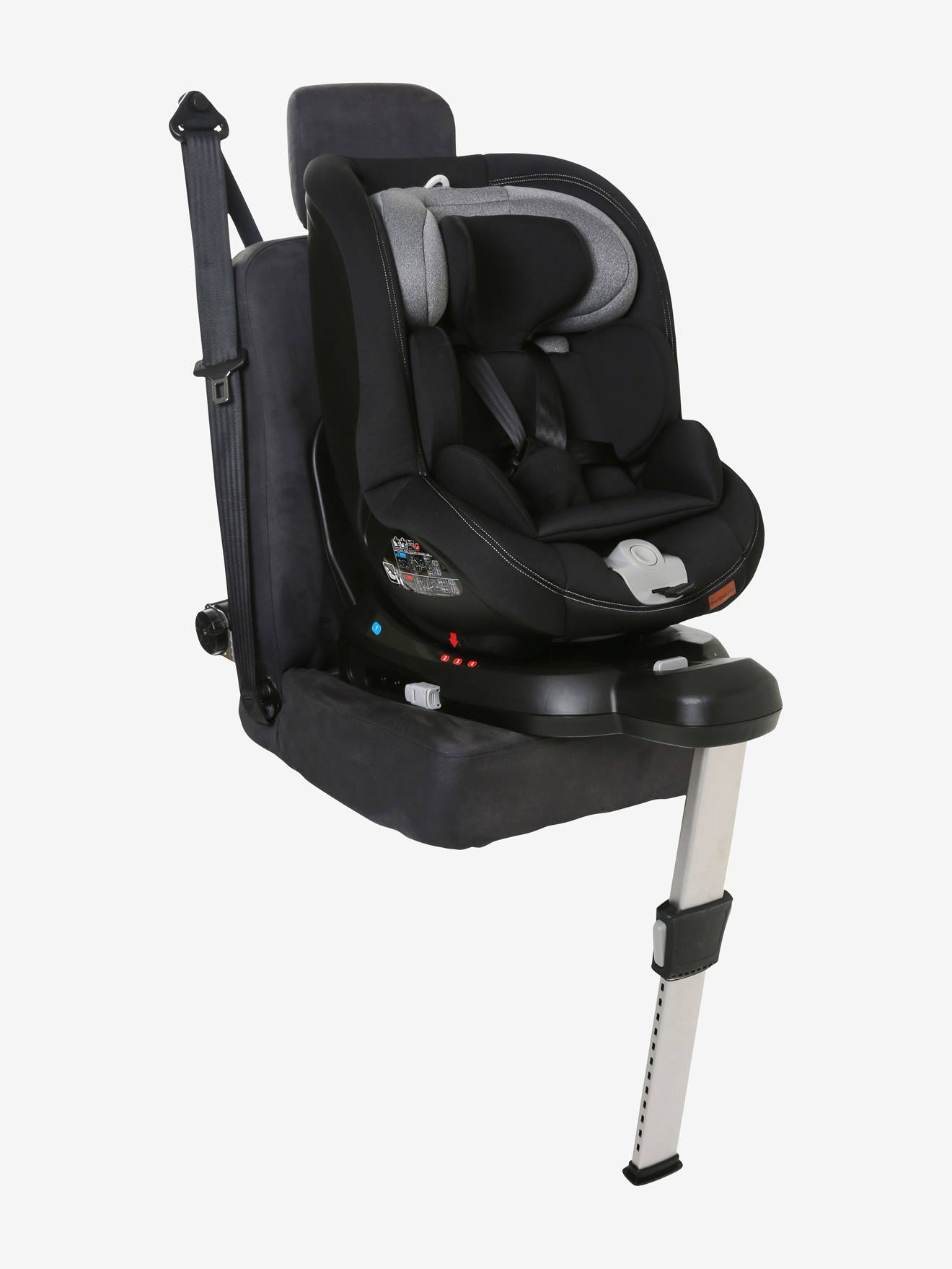 Vertbaudet Drehbarer i-Size-Kindersitz SPIRO, 40-105 cm bzw. Gr. 0+/1 - pack schwarz
