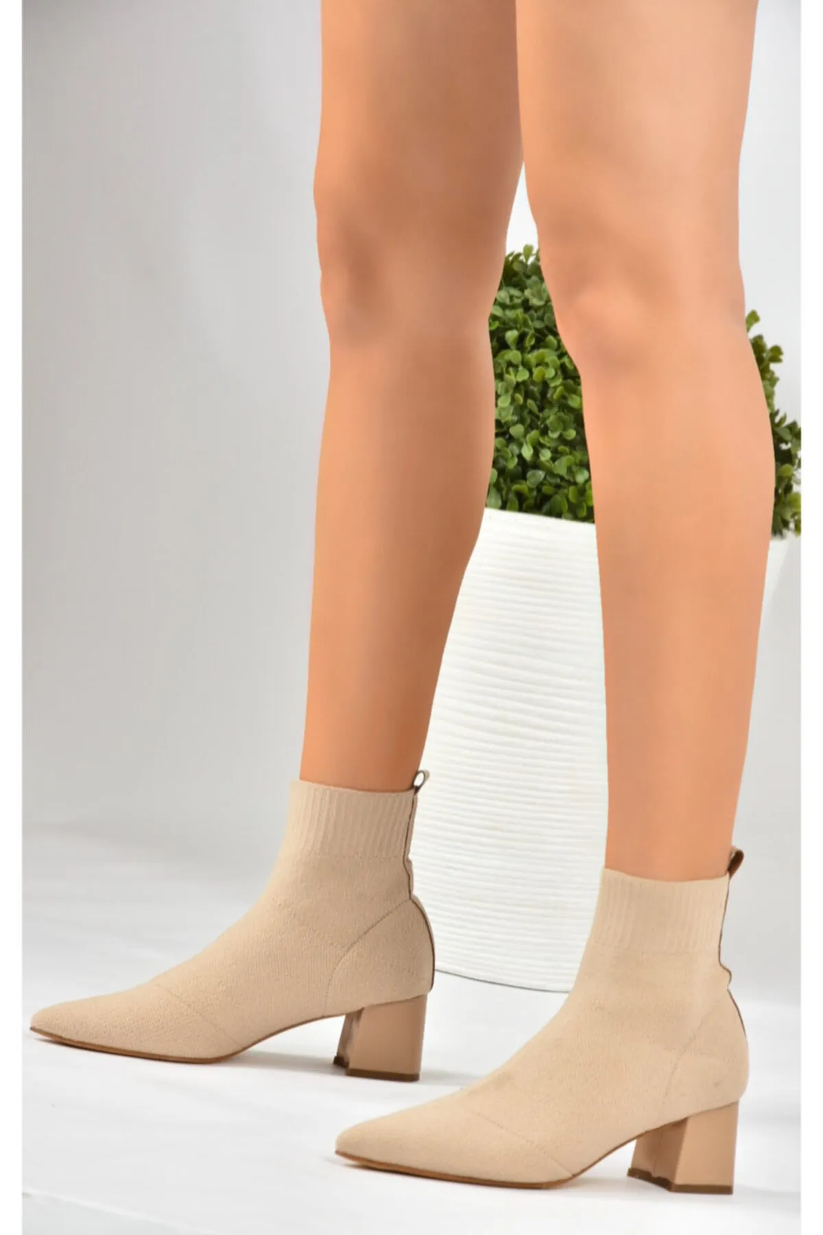 Fox Shoes  Skin Knitwear Damenstiefel mit dickem Absatz L422763057