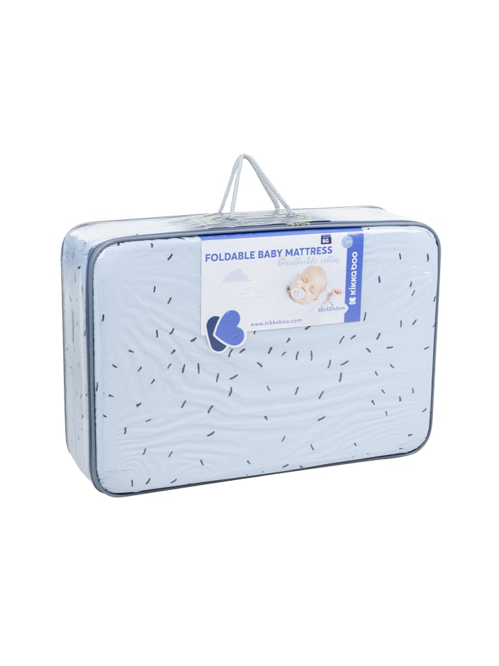 Kikkaboo Babybett-Faltmatratze Bear in blau günstig kaufen 60x120 cm