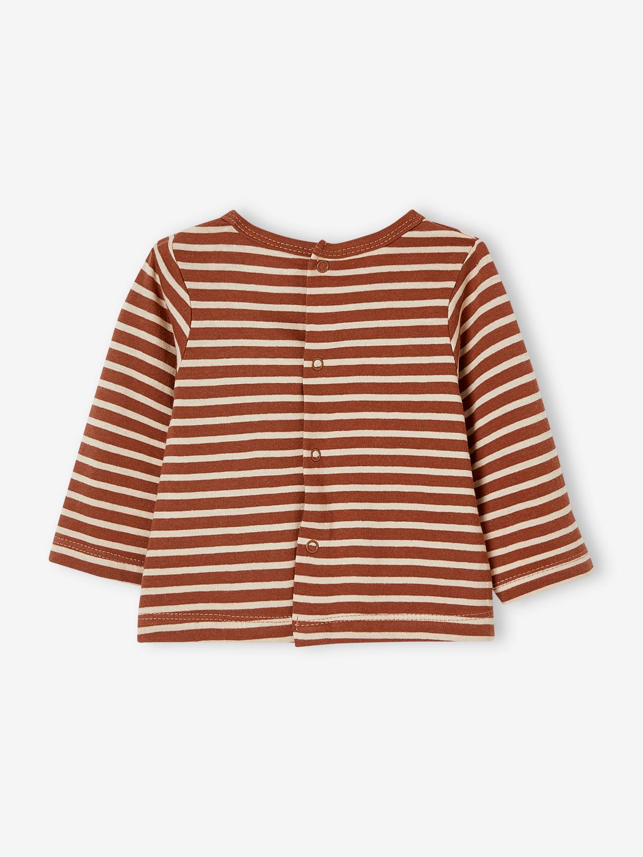 Lot de 2 T-shirts bébé manches longues noisette