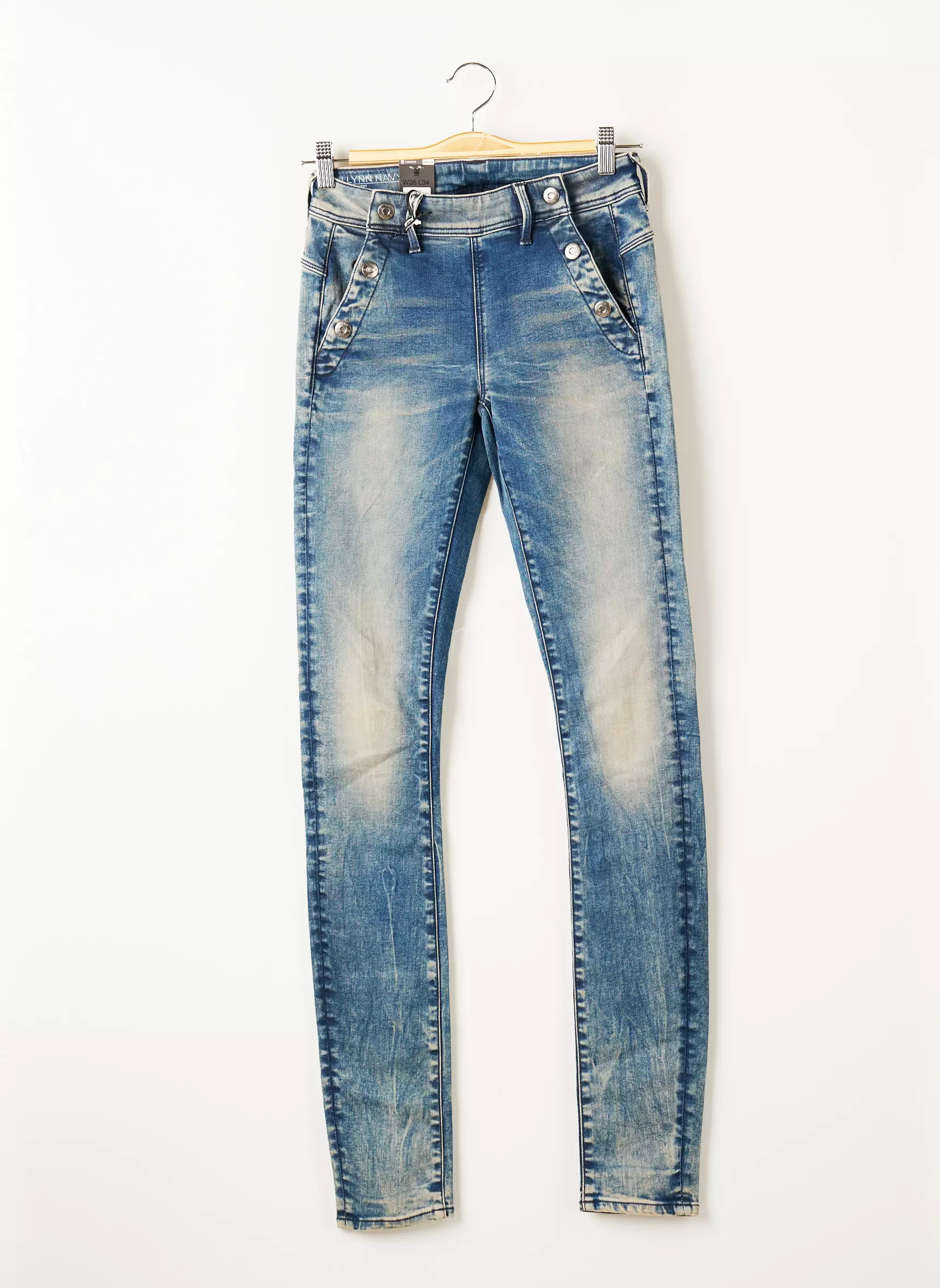 G Star Jeans Skinny Femme couleur bleu