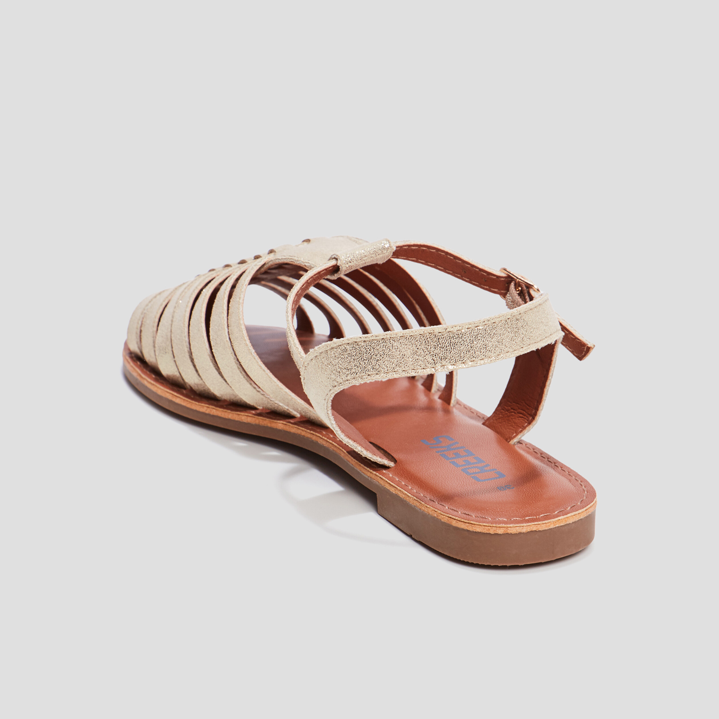Sandales multibrides Creeks jaune or femme | La Halle