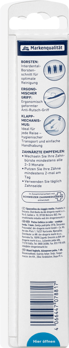Zahnbürste Reise mittel, 1 St