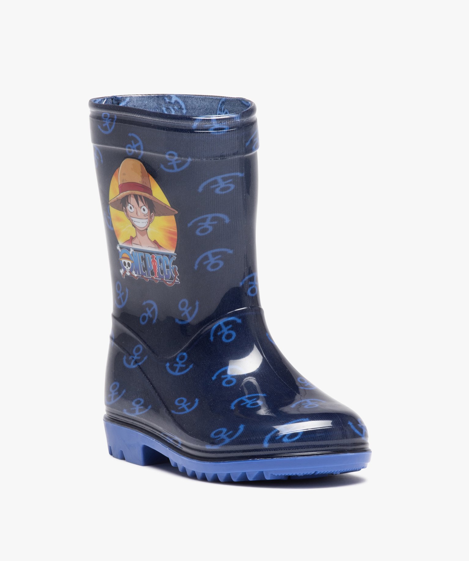 Bottes de pluie Garçon imprimées ancre marine - One Piece bleu | GEMO