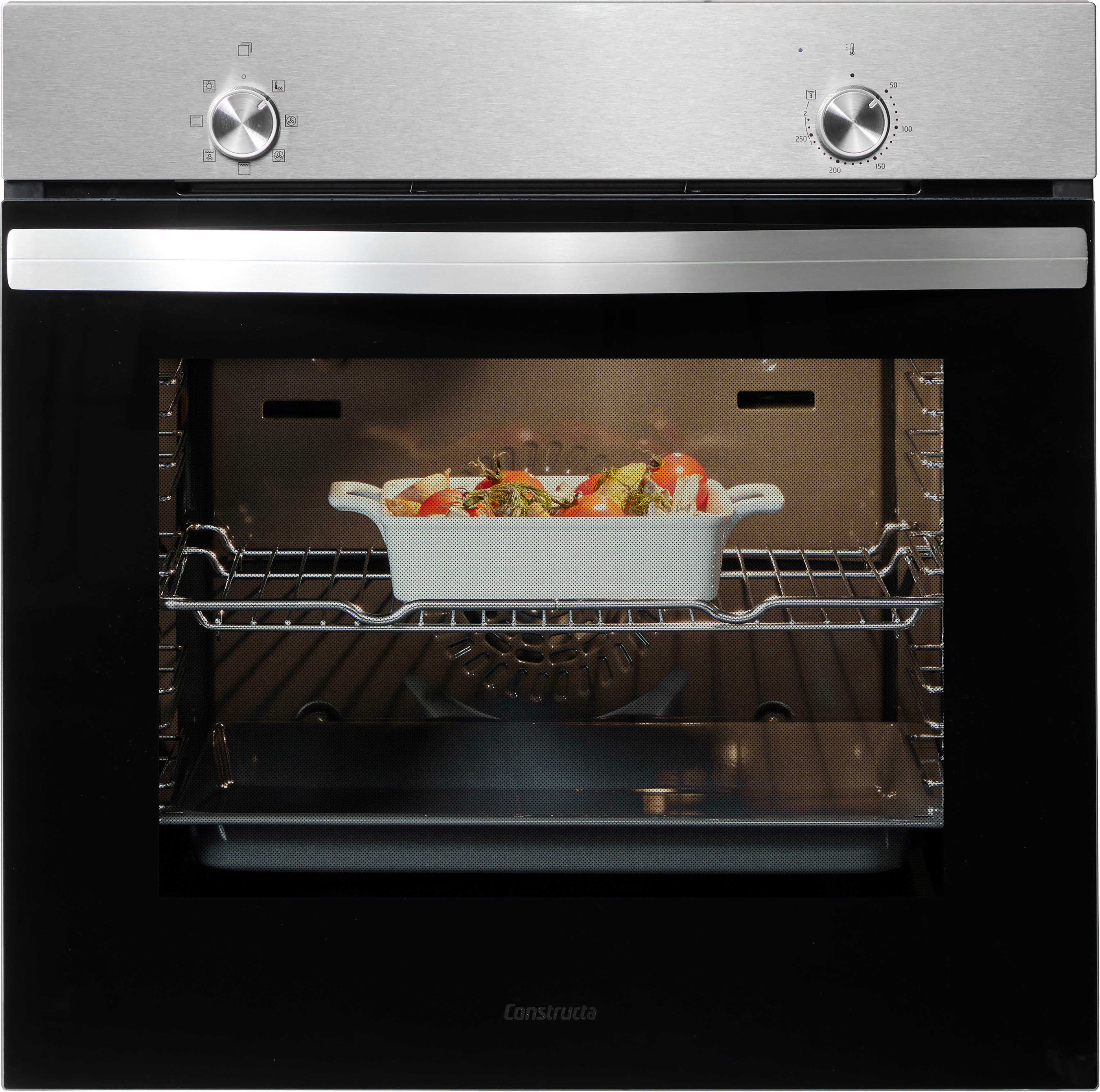 Constructa Einbaubackofen CF3M00052, mit Teleskopauszug nachrüstbar
