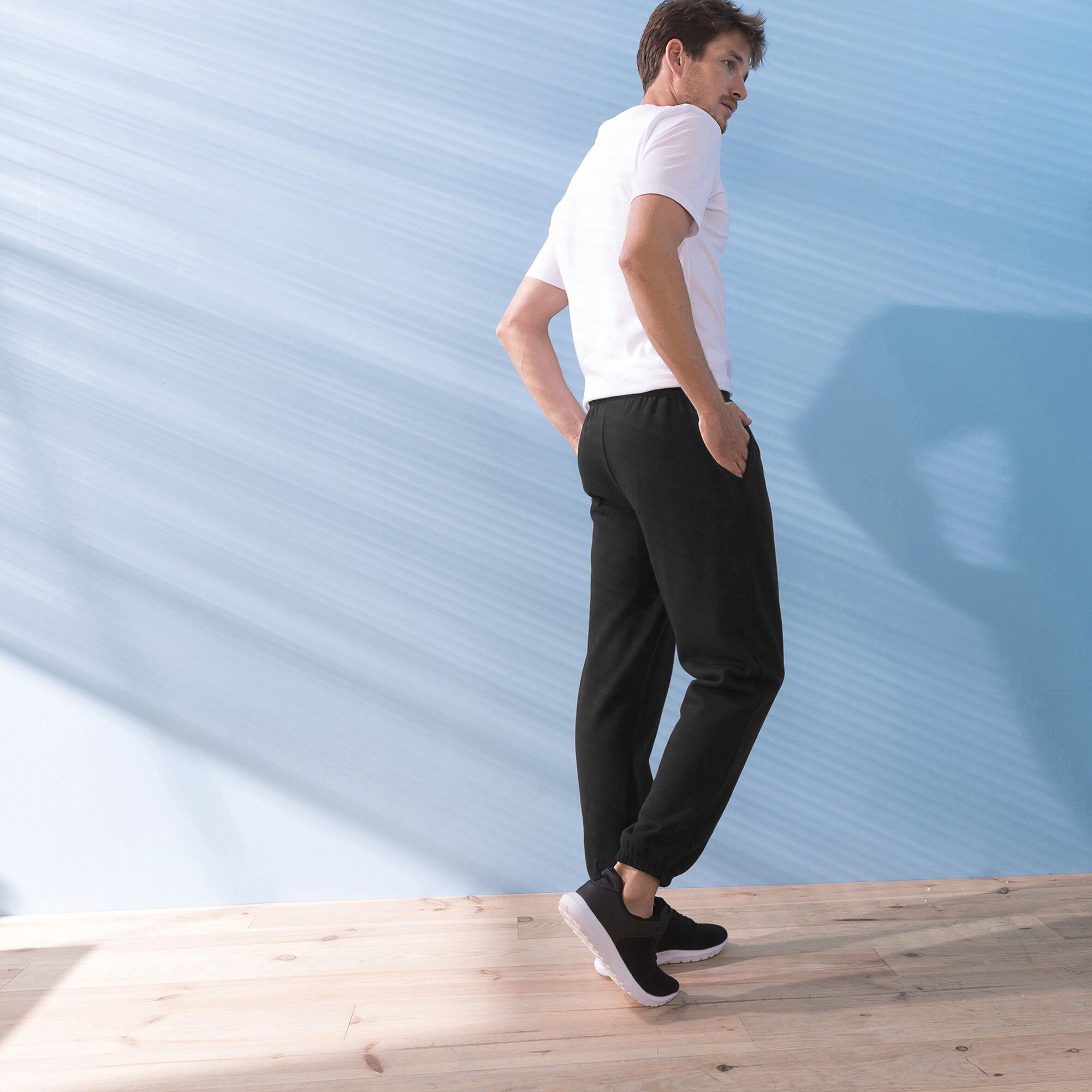 Pantalon jogging molleton bas élastiqué