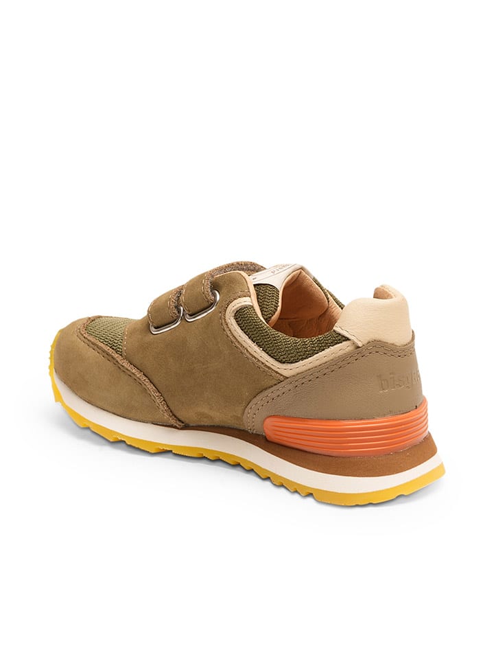 bisgaard Leder-Sneakers in Khaki günstig kaufen