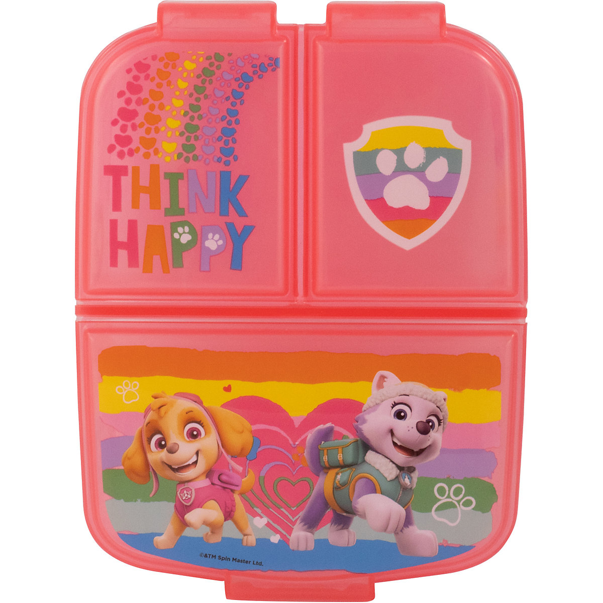 Brotdose mit 3-Fach-Unterteilung PAW Patrol rosa/pink