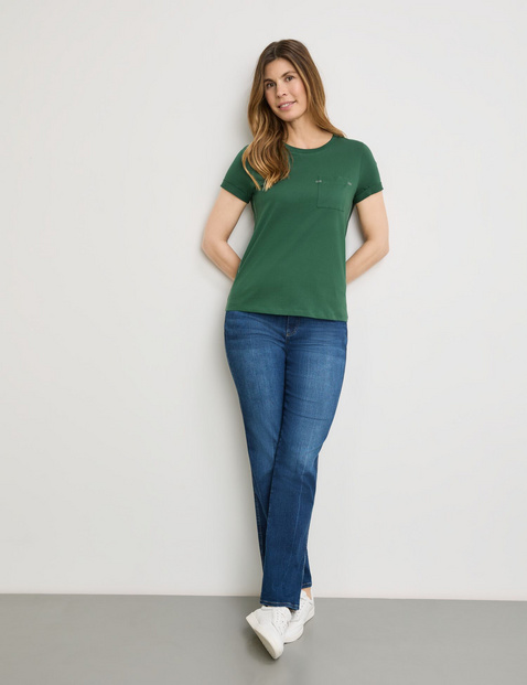 T-Shirt aus Baumwolle mit Ziersteinchen