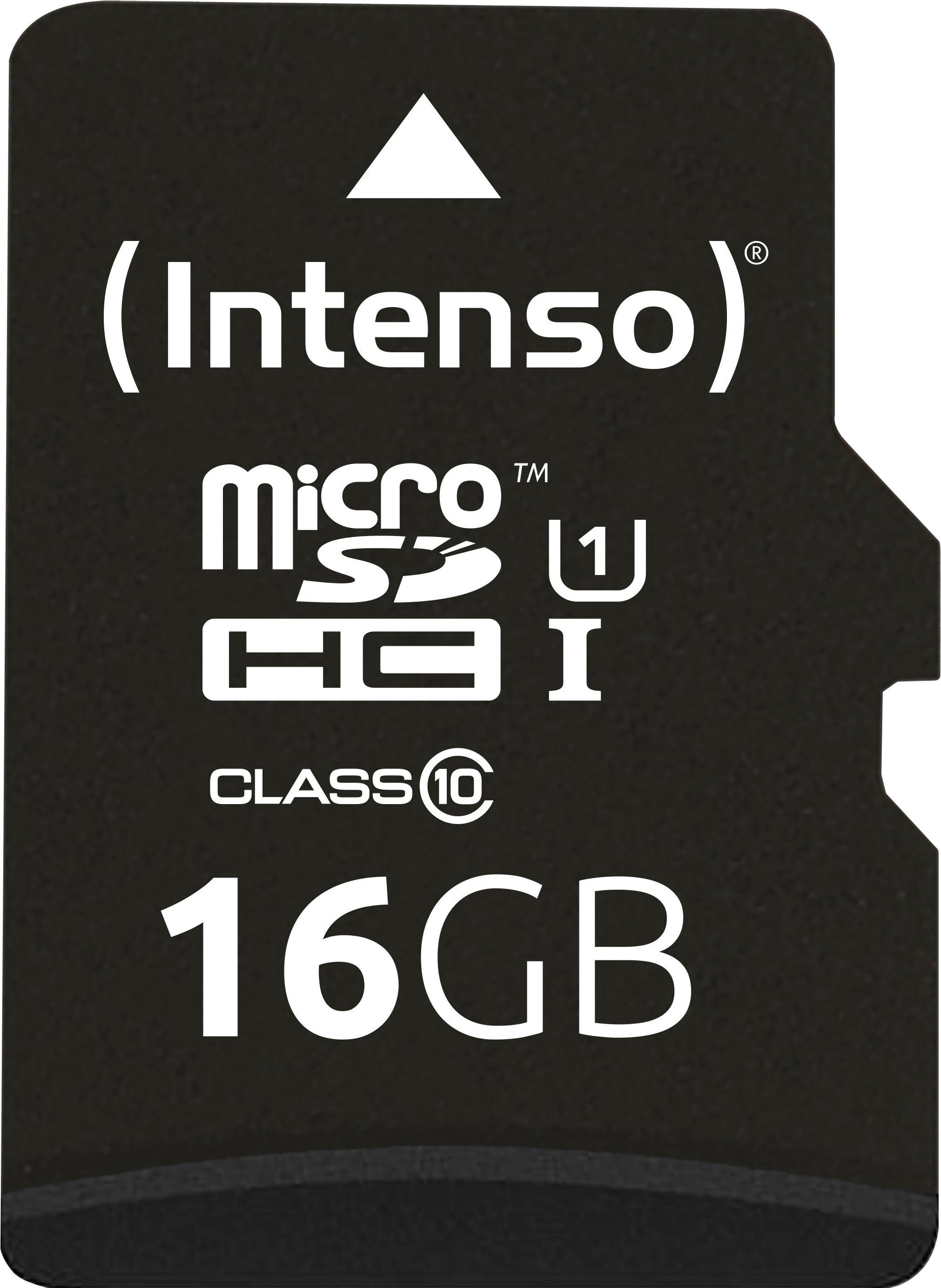 Intenso microSDHC UHS-I Premium + SD-Adapter Speicherkarte (16 GB, 45 MB/s Lesegeschwindigkeit)