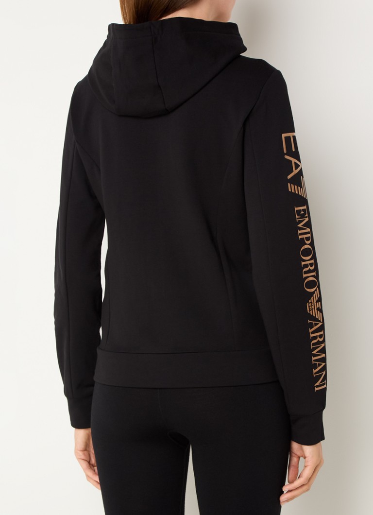 Felpa con cappuccio e logo Emporio Armani