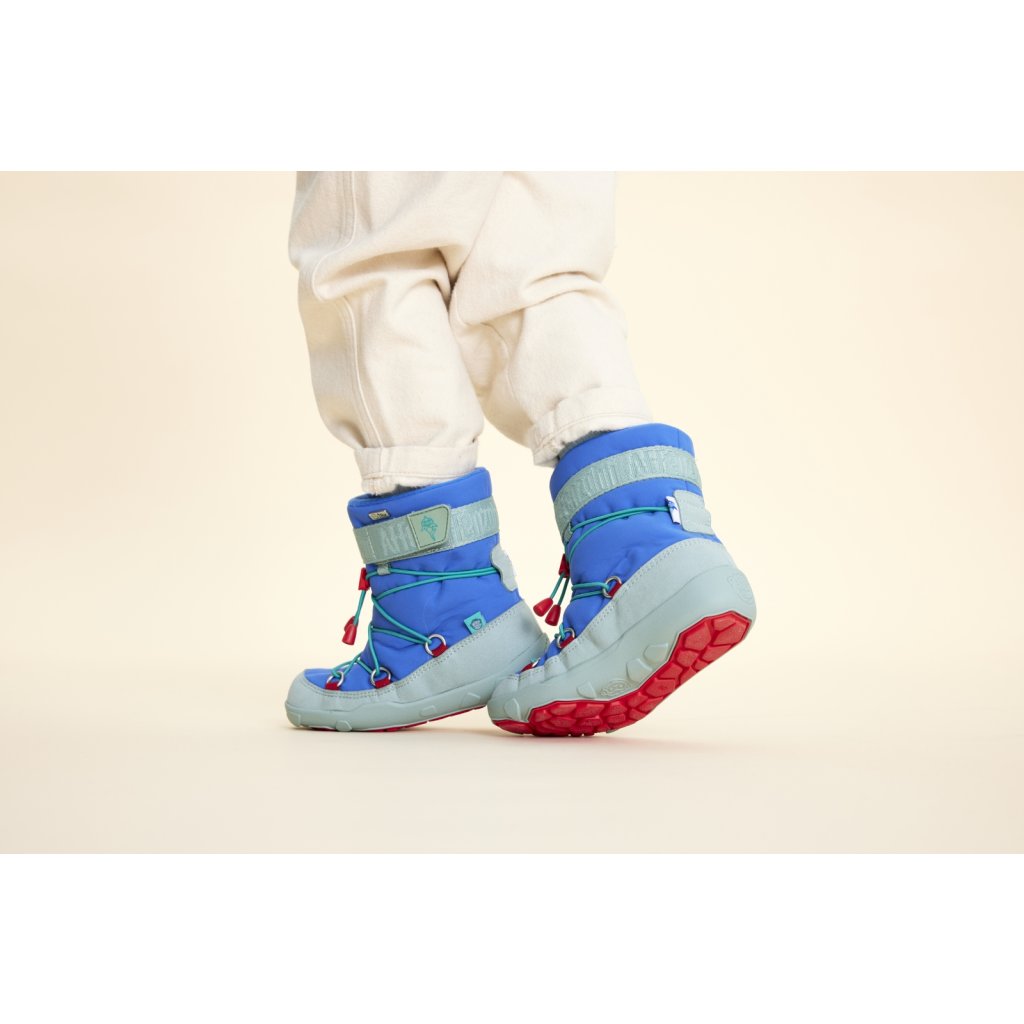 Affenzahn Schneestiefel Vegan Snowy Hai Blau Winterbarfußschuhe
