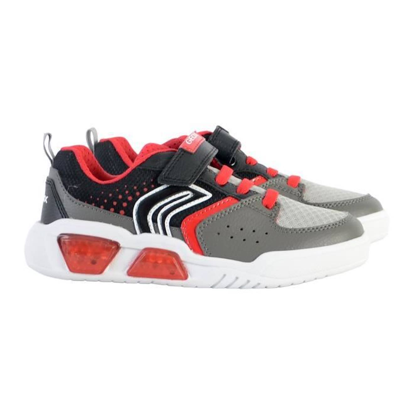 Basket à Scratch Enfant Geox Illuminus gris