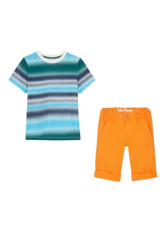 Jungen Stretch Shorts mit T-Shirt (2-tlg.Set)