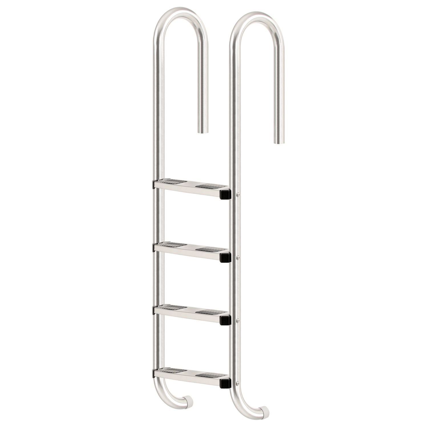 Zelsius Poolleiter Edelstahl Poolleiter mit 4 Stufen, 50 x 26,5 x 157 cm
