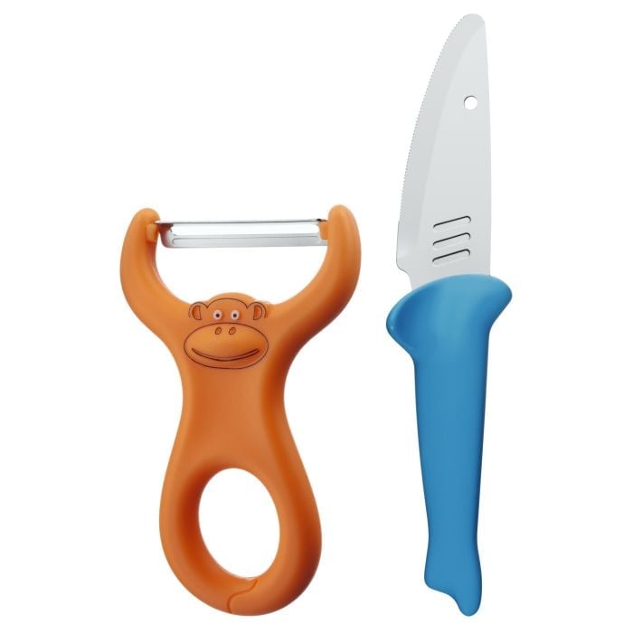 Kinderkoch-Set mit GemÜseschÄler und Messer, 2-teilig