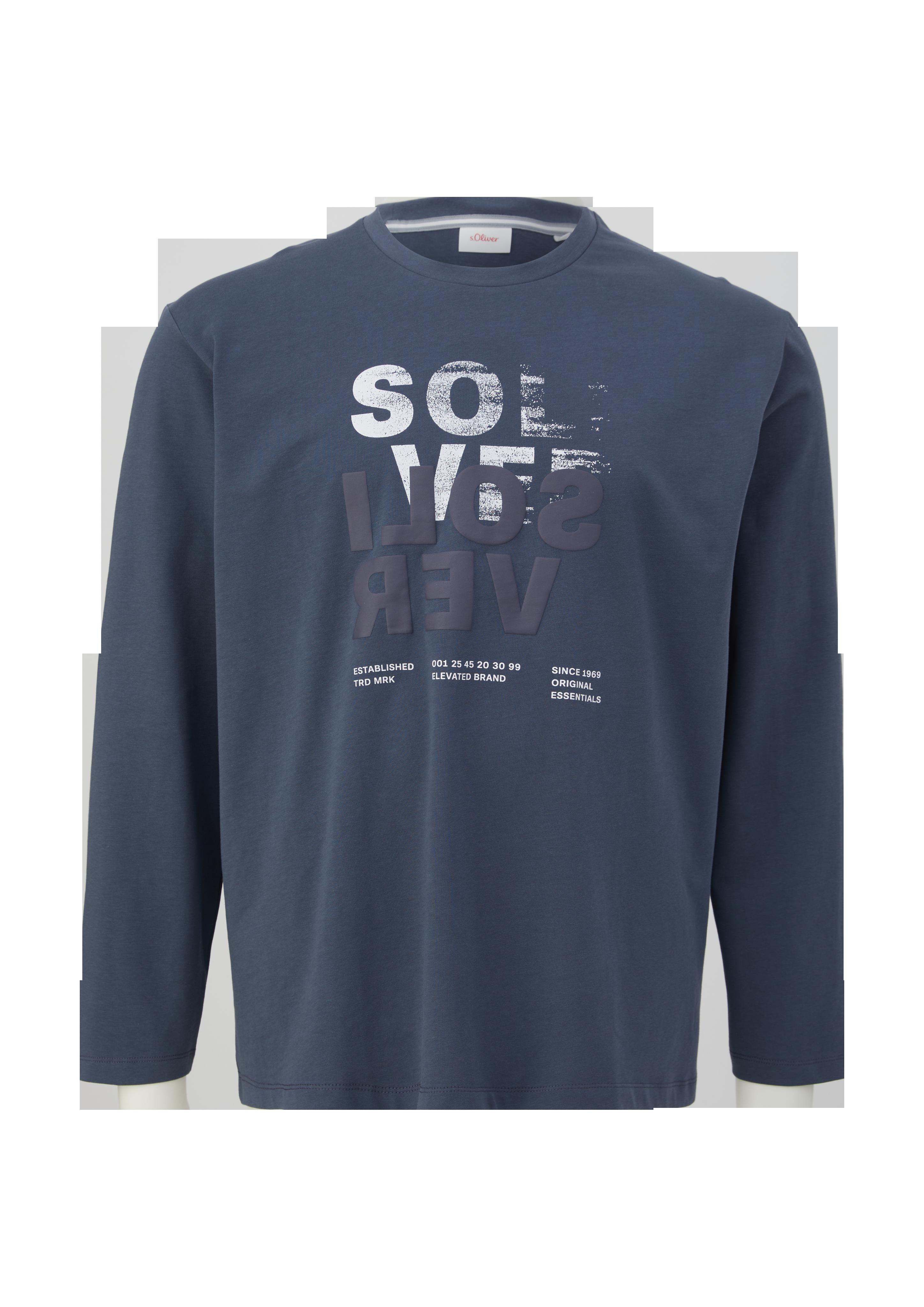 Longsleeve mit gummiertem Label-Print  2143244-57D1