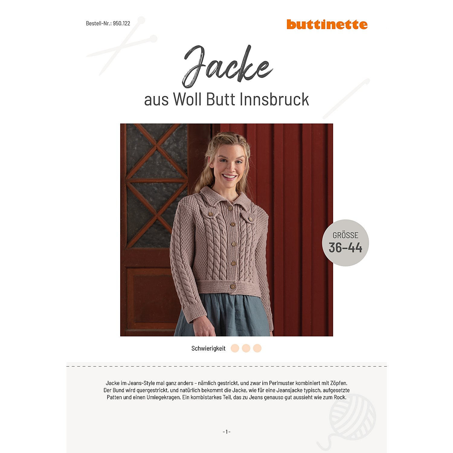 Strickanleitung – Jacke aus Woll Butt Innsbruck