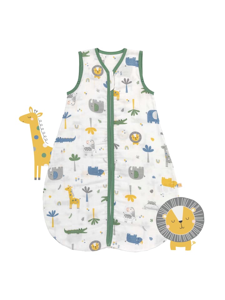 Schlummersack Musselin Babyschlafsack, 0.5 TOG in Dunkelgrün günstig kaufen