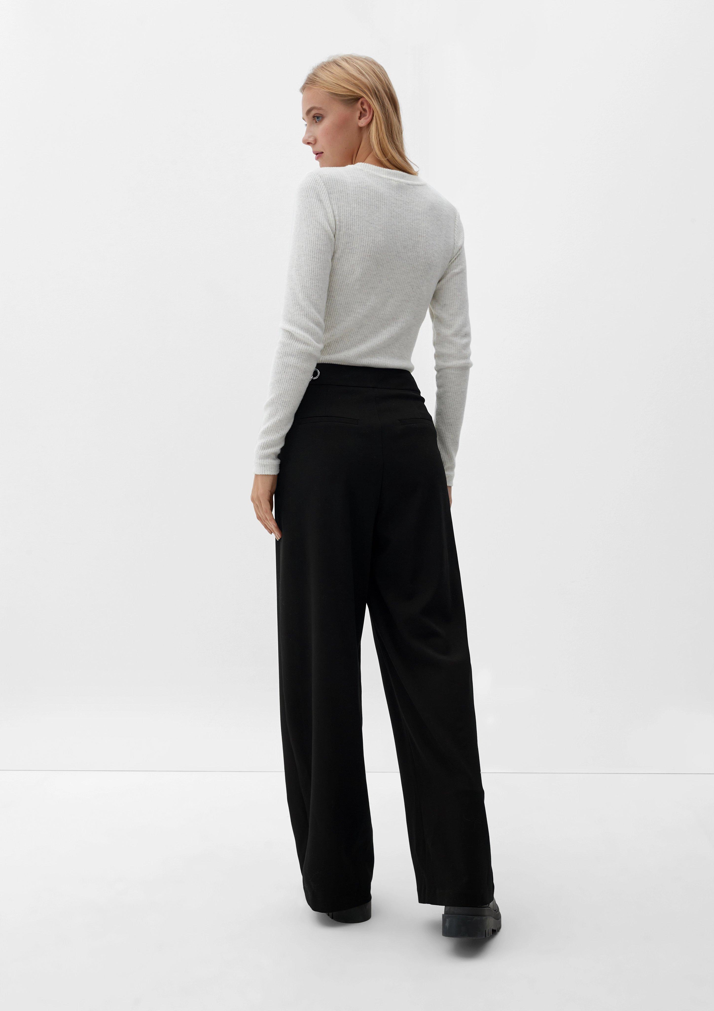 Regular: Stoffhose mit Kettendetail  2125265-9999