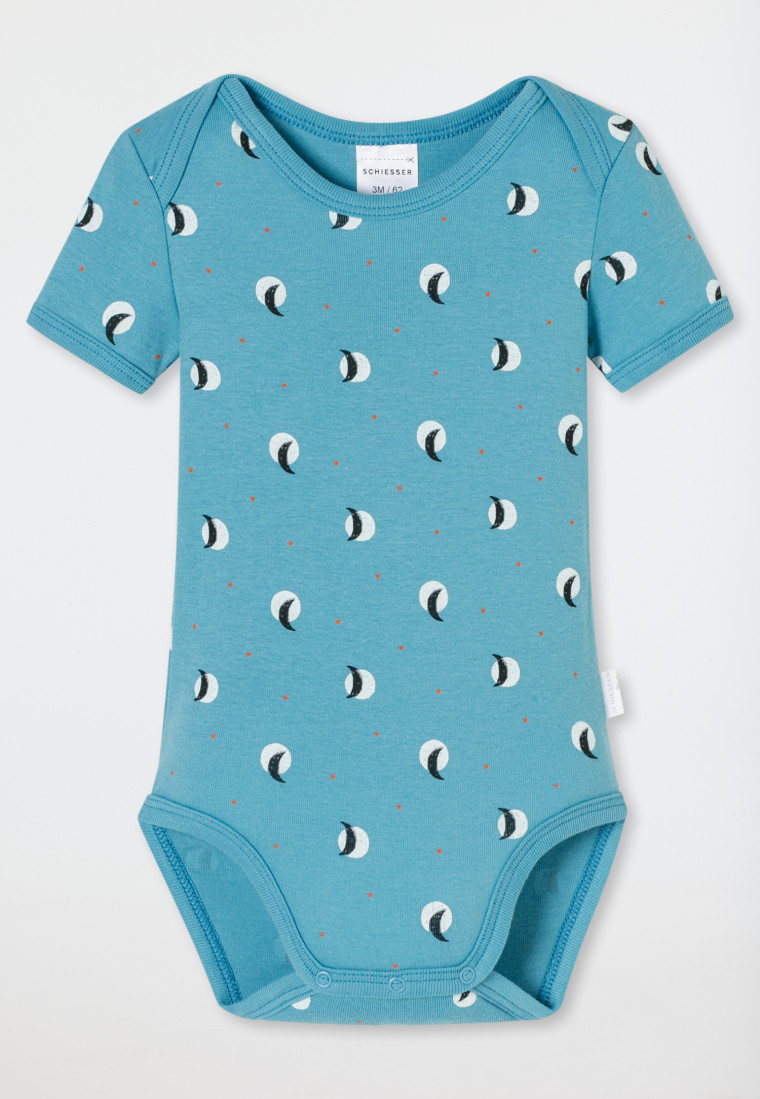 Bodys kurzarm 2er-Pack Feinripp hellblau - Natural Love